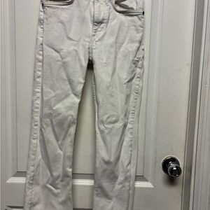 Zara Women's White Straight Leg Jeans